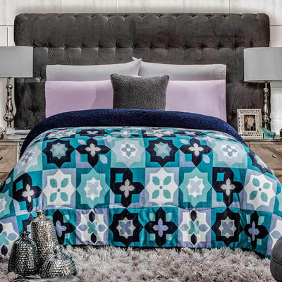 Cobertor Flannel Price Azulejo