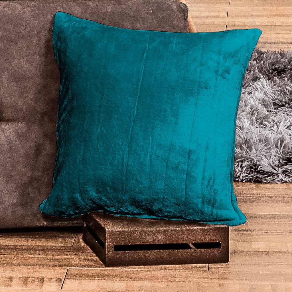 Petrol Blue Flannel Cushion