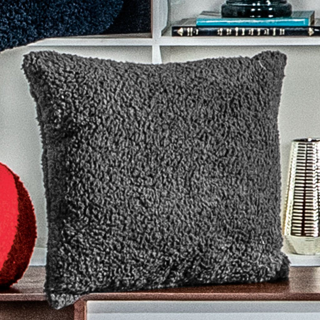 Gray Sheepskin Cushion