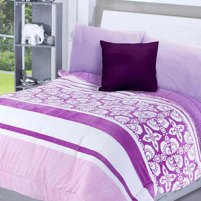 Cojin Flannel Morado