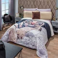 Cobertor de algodón para cama individual con dibujo de tigre y estampado  animal, estilo pintu…Ver más Cobertor de algodón para cama individual con