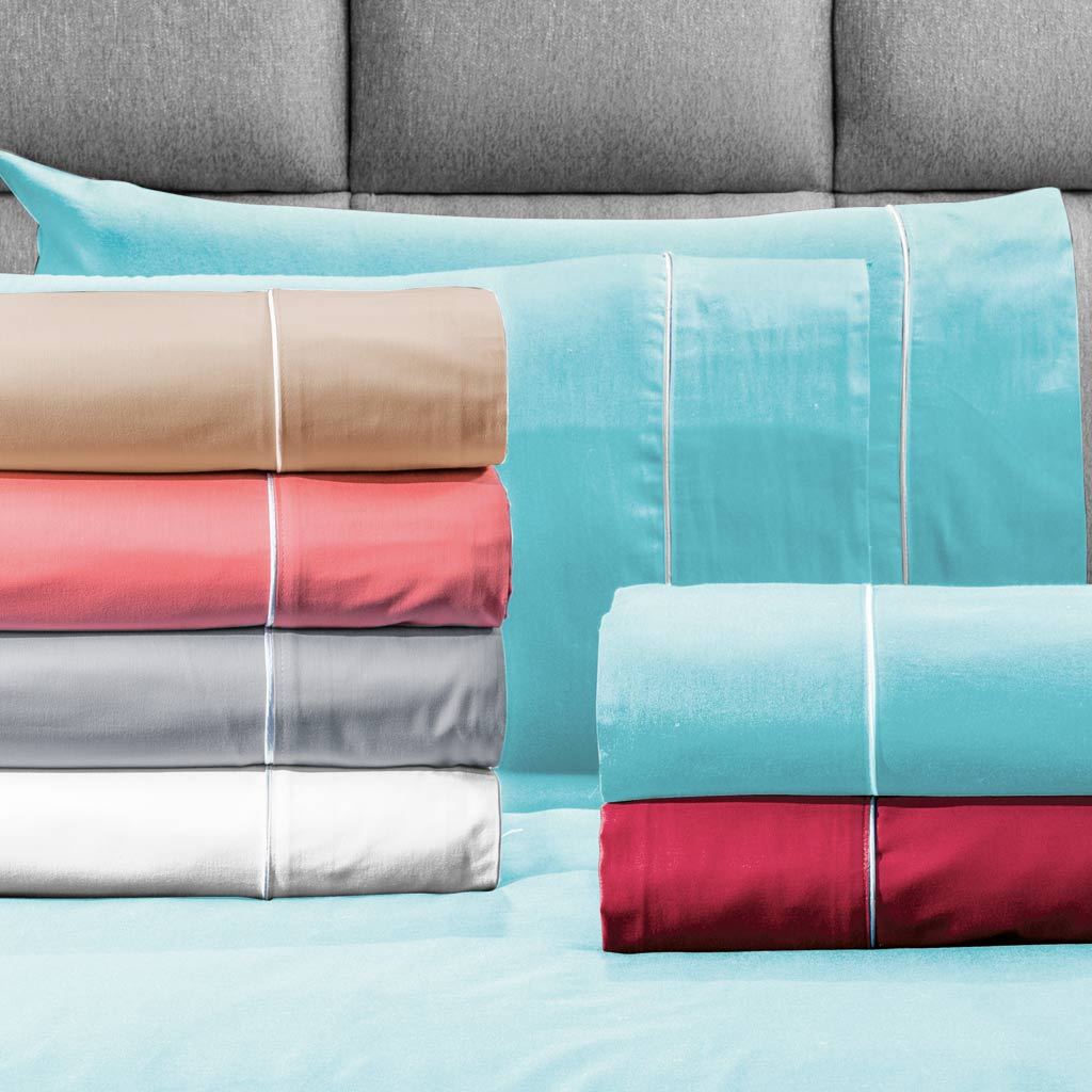 Turquoise Satin London Sheet Set