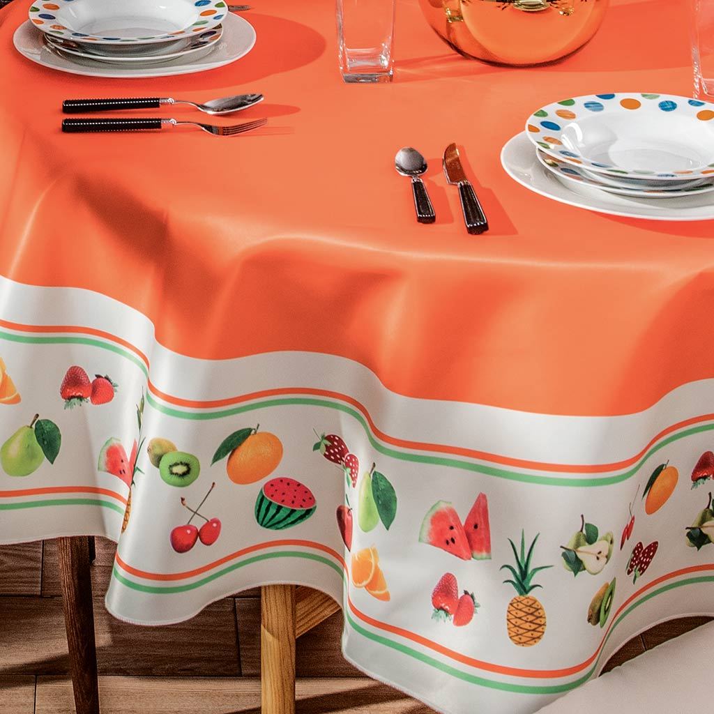 Round Fruit Tablecloth